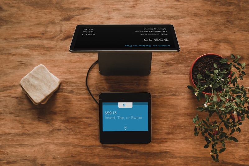 Business owner processing card payment